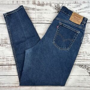 VTG Levis 550 Jeans Womens 18 Blue Relaxed Fit Tapered Leg Made USA 90s 38x31